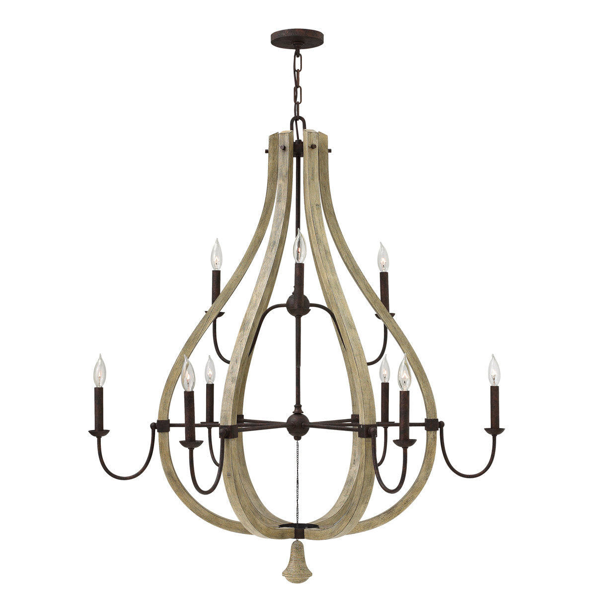 Oceane 9 - Light Candle Style Empire Chandelier
