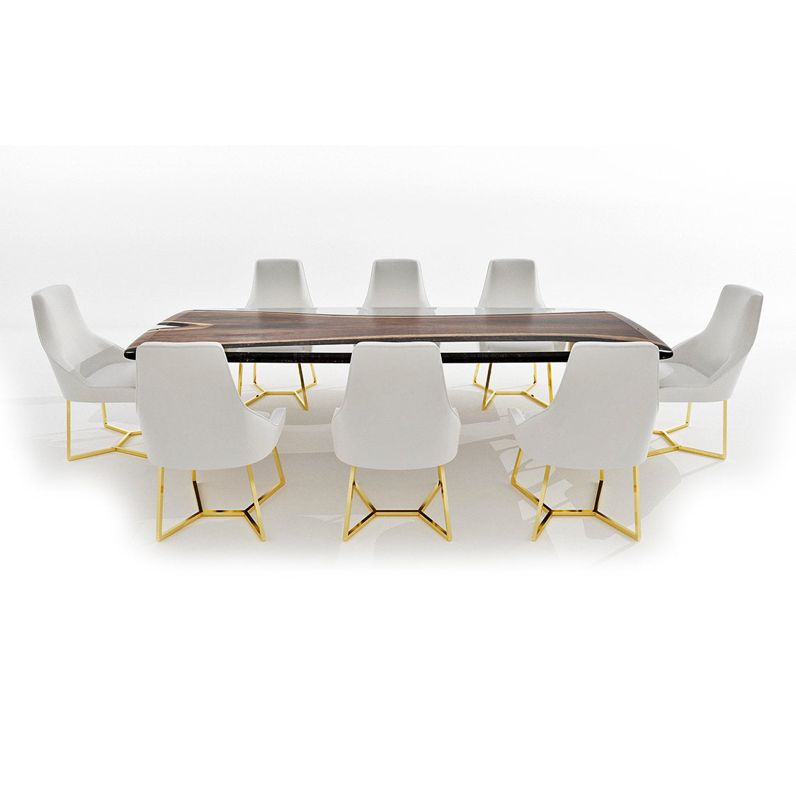 Ombrone Walnut Wood Dining Table