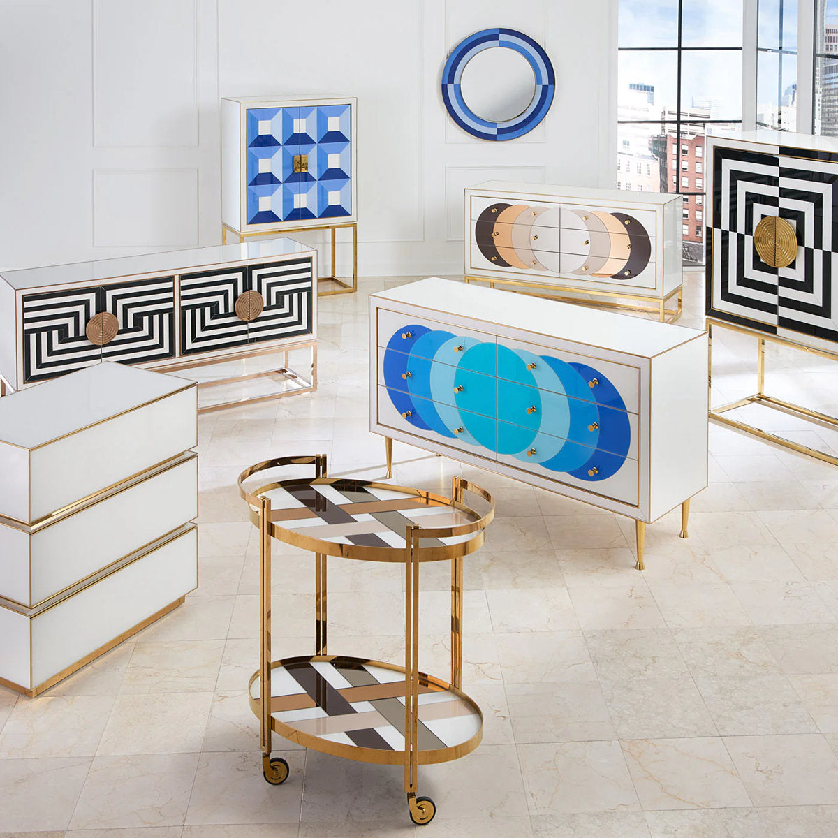 Op Art Bar - Charcoal/Ivory