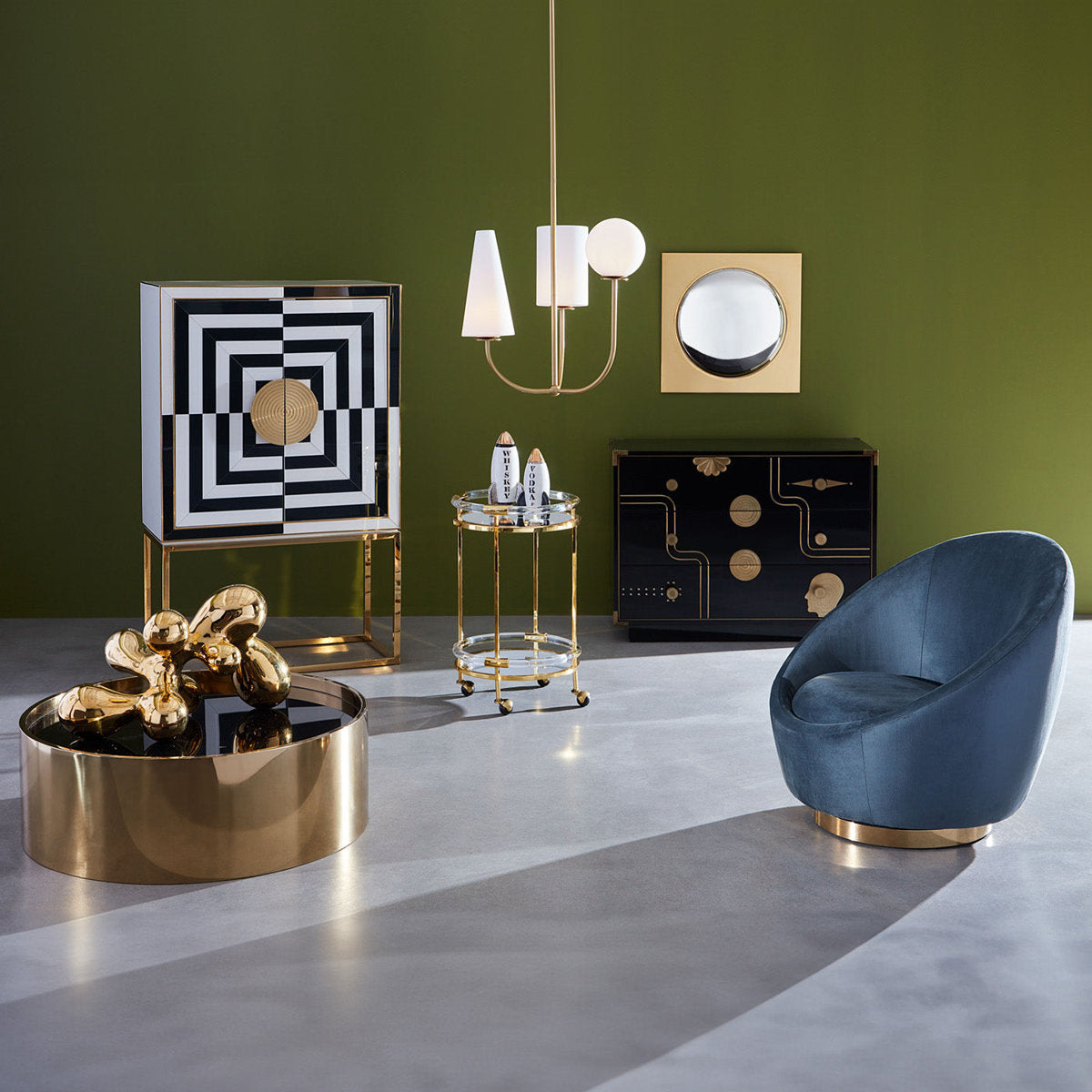 Op Art Bar - Charcoal/Ivory