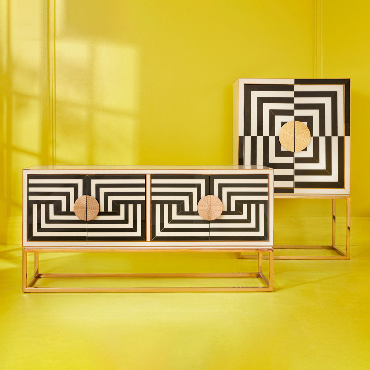 Op Art Bar - Charcoal/Ivory
