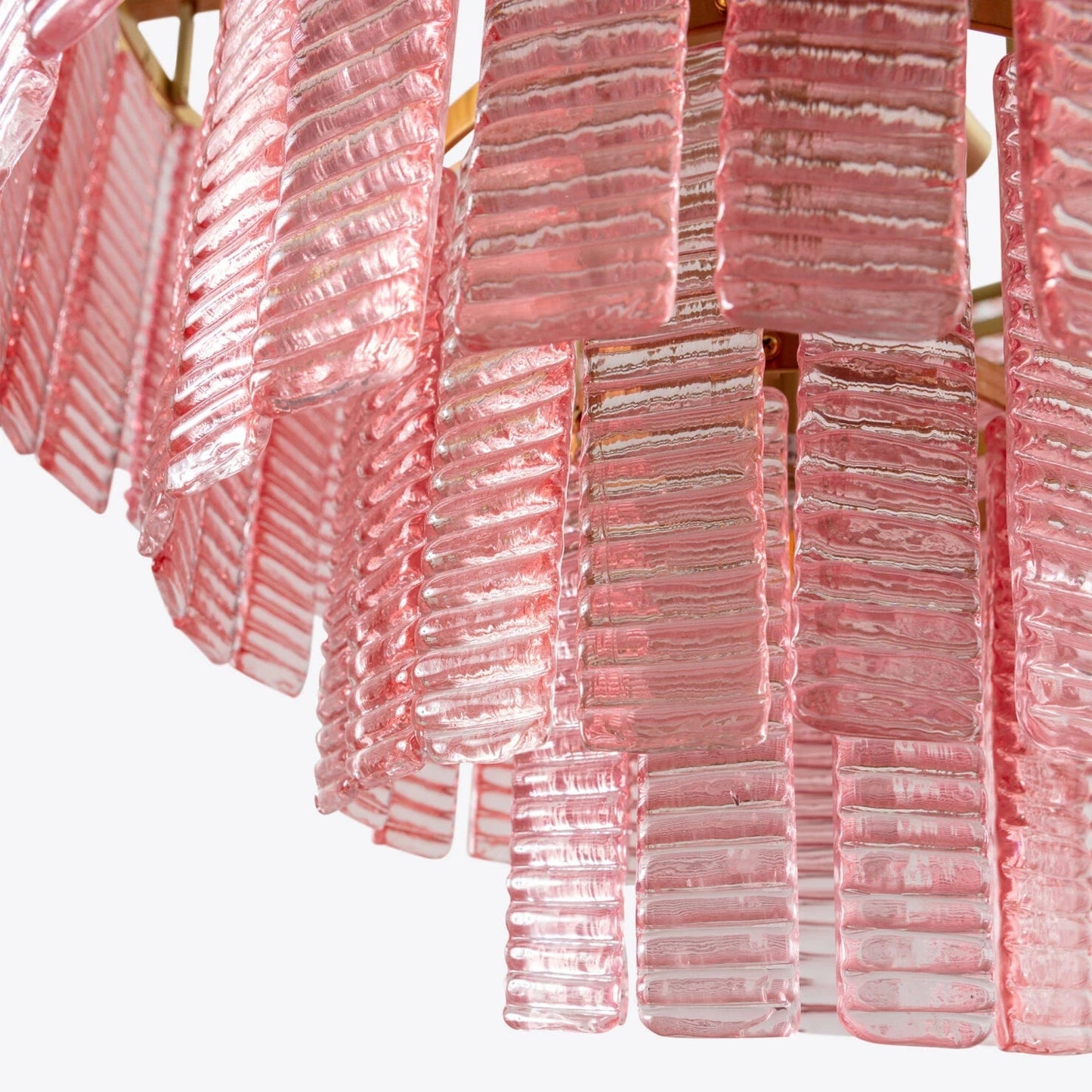 Opalora Pink Glass Chandelier