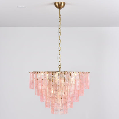 Opalora Pink Glass Chandelier