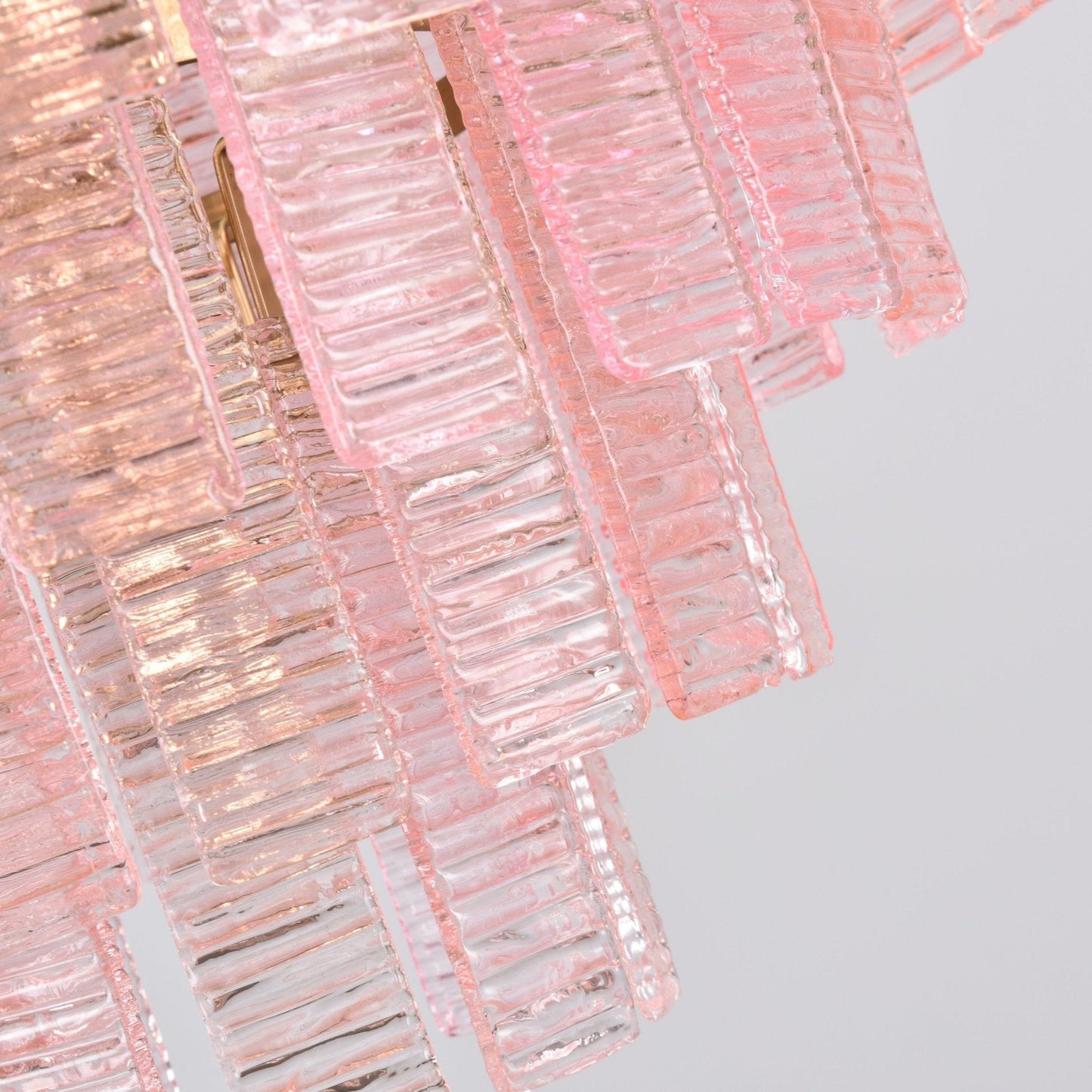 Opalora Pink Glass Chandelier