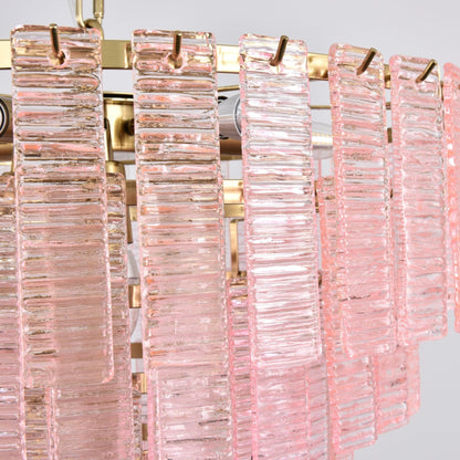 Opalora Pink Glass Chandelier