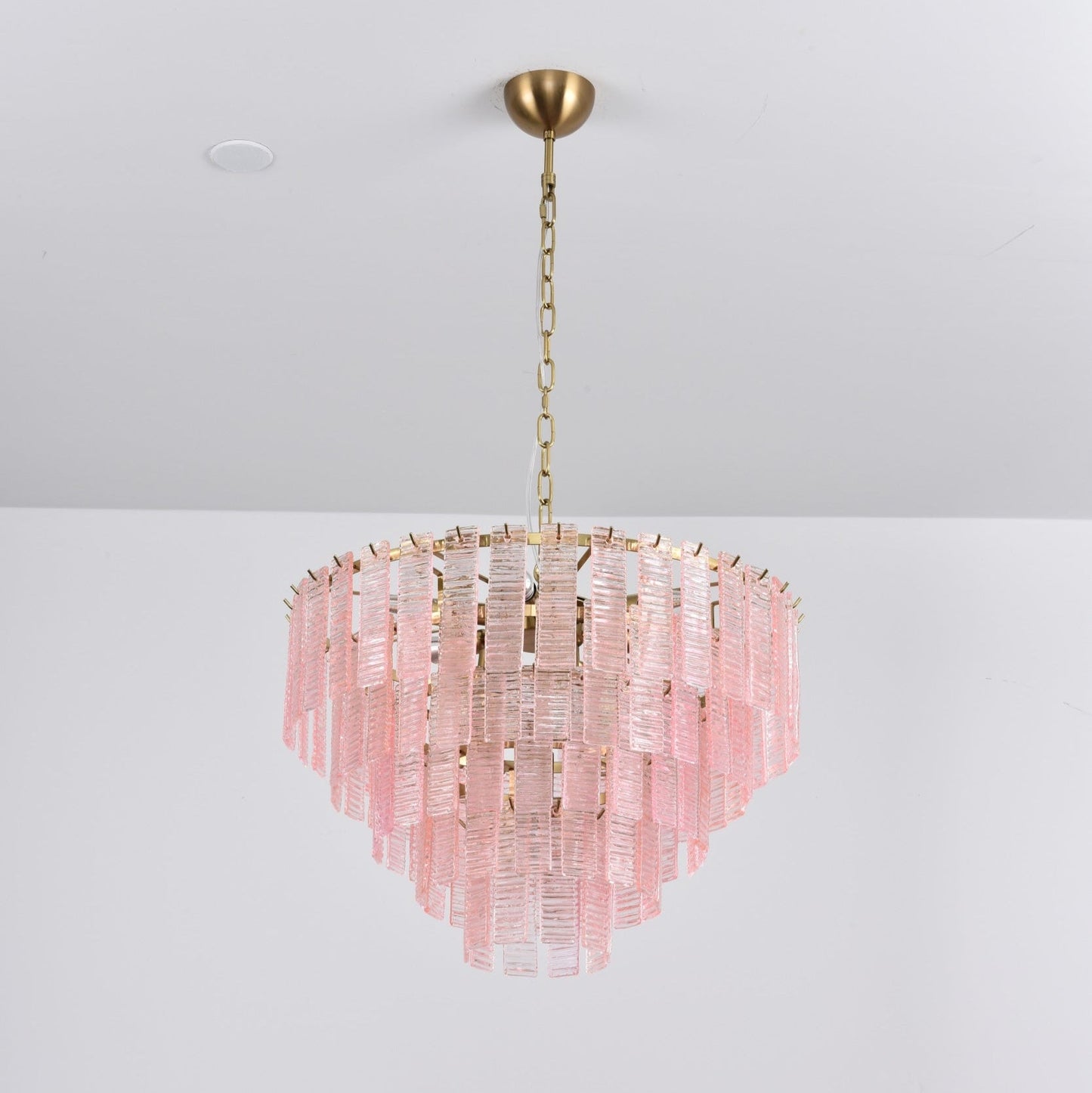 Opalora Pink Glass Chandelier