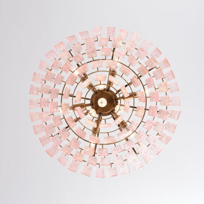 Opalora Pink Glass Chandelier