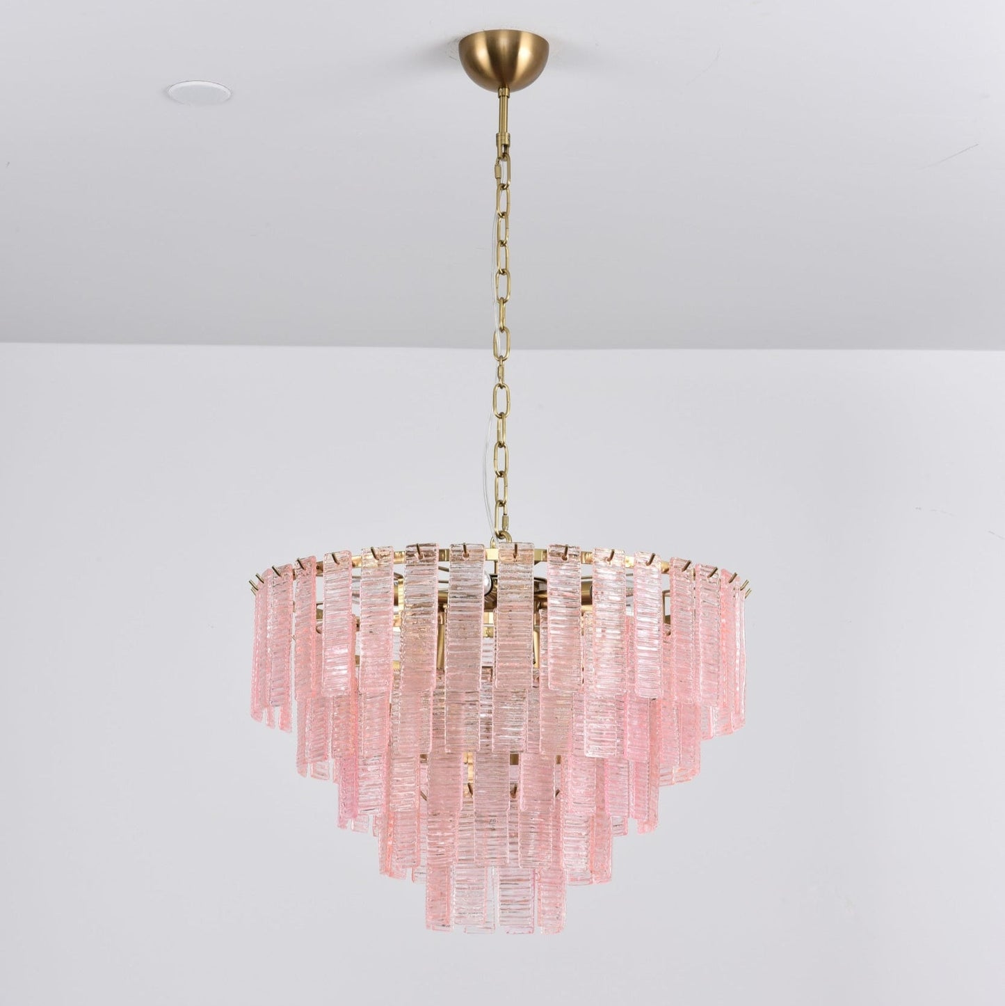 Opalora Pink Glass Chandelier
