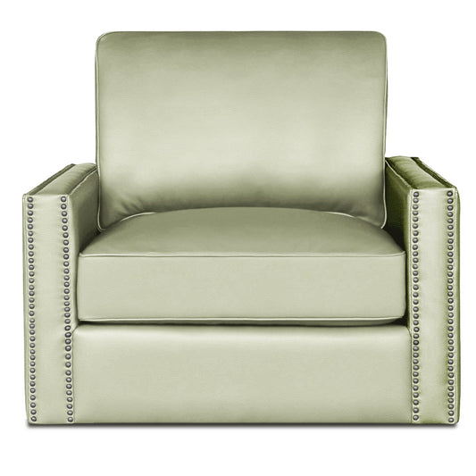 Ophelia Leather Swivel Armchair