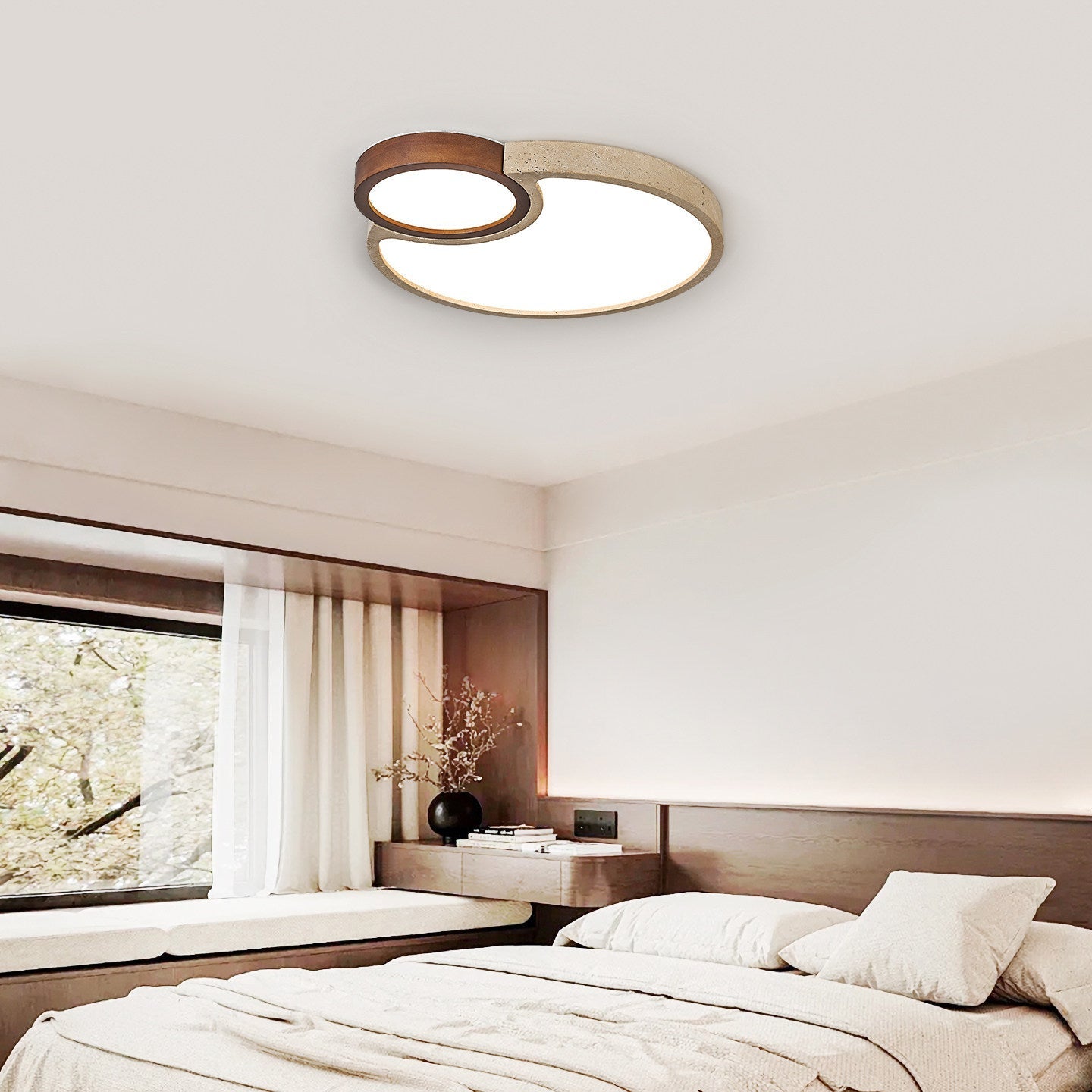 Orba Travertine Ceiling Light