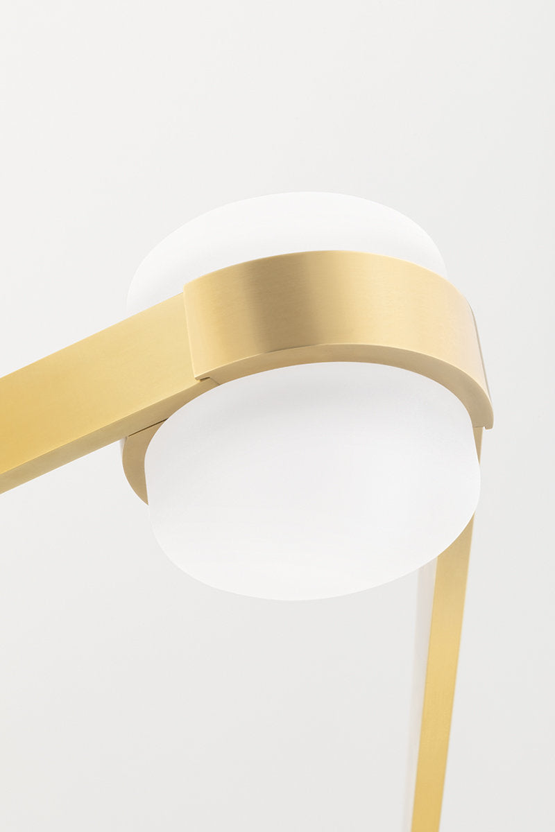 Orbit - 6 Light Chandelier - Aged Brass Finish