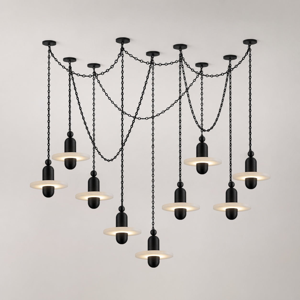 Orbital Drift Chain Chandelier