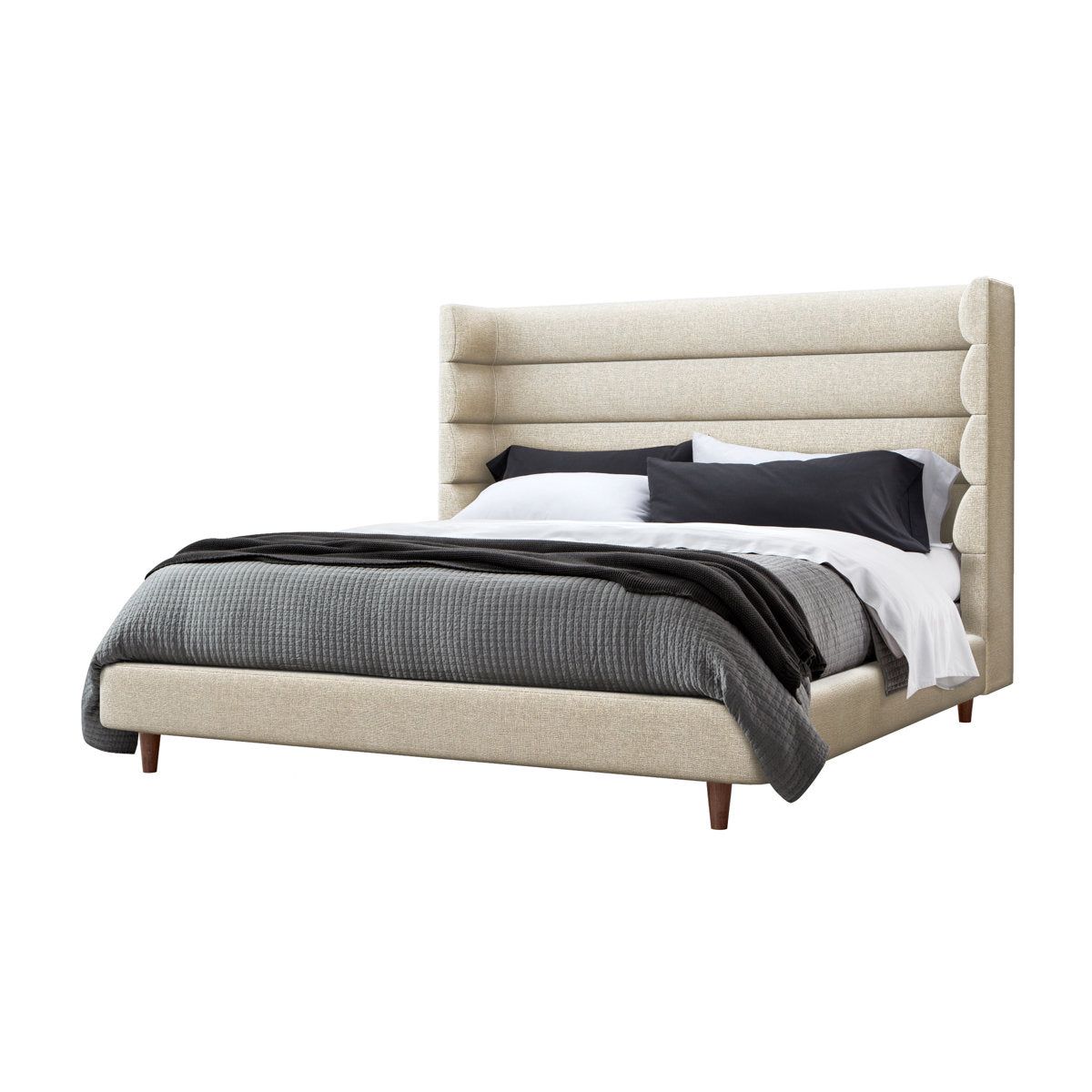 Ornette Upholstered Wingback Bed