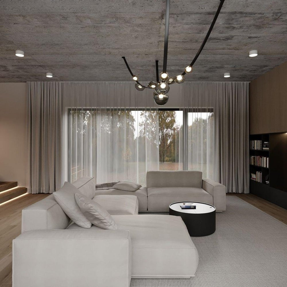 Orvyn Leather Arc Chandelier