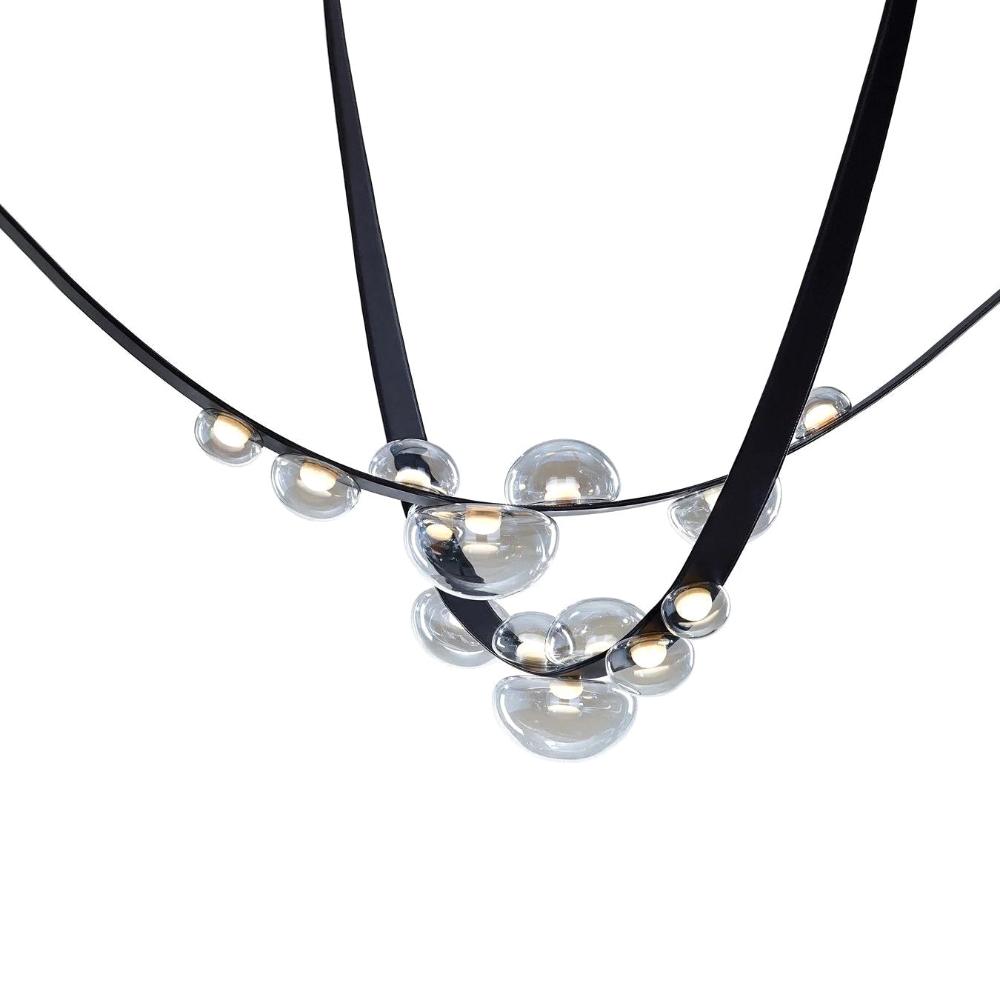 Orvyn Leather Arc Chandelier