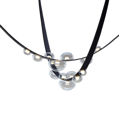 Orvyn Leather Arc Chandelier