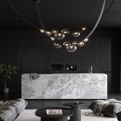 Orvyn Leather Arc Chandelier