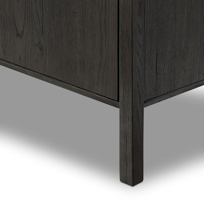 Orwin Wide Bookshelf-Smoked Black Oak