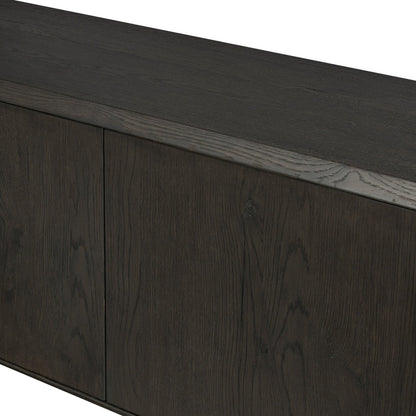 Orwin Wide Bookshelf-Smoked Black Oak