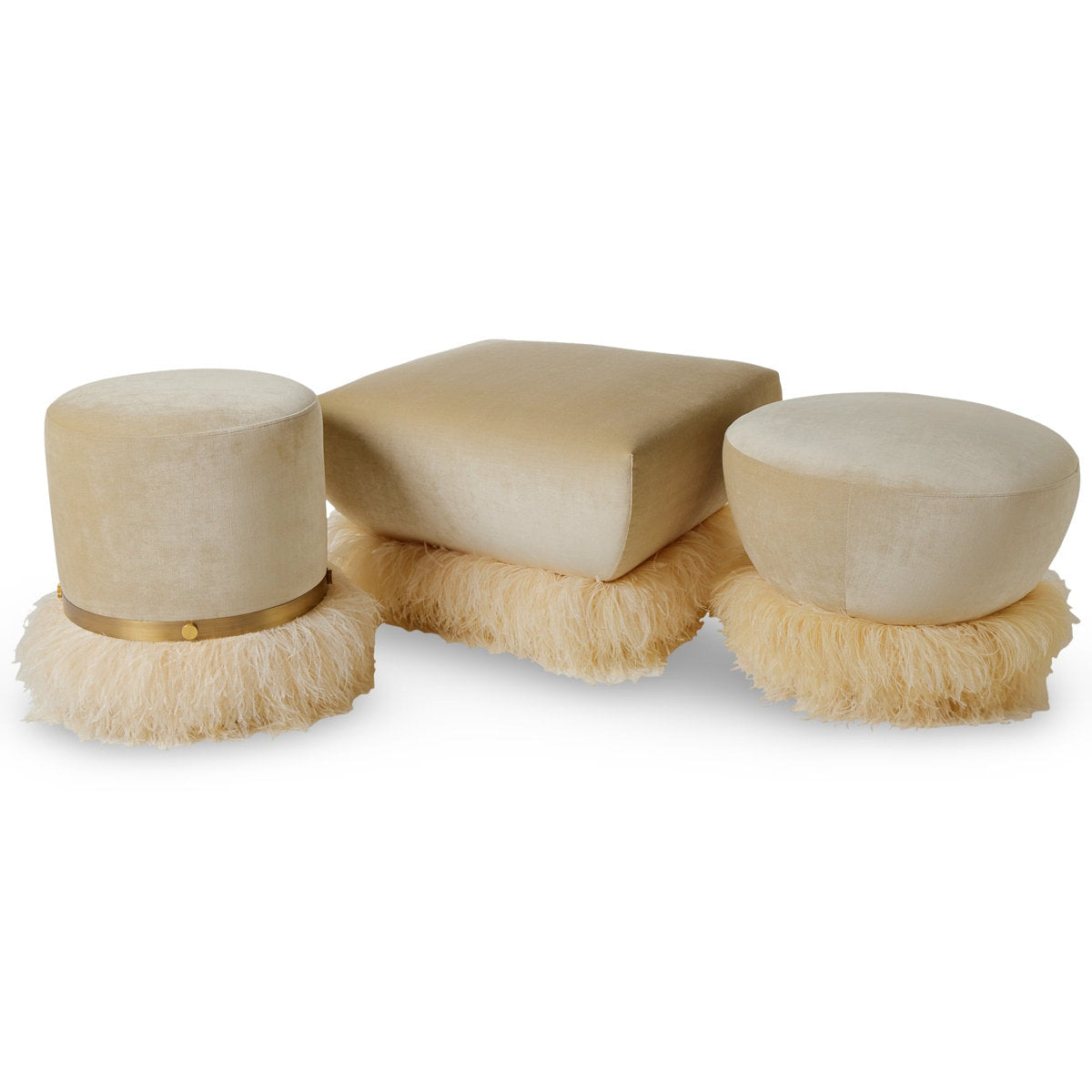 Ostrich Fluff Pouf