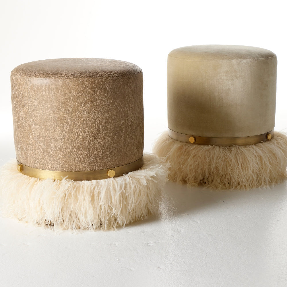 Ostrich Fluff Pouf