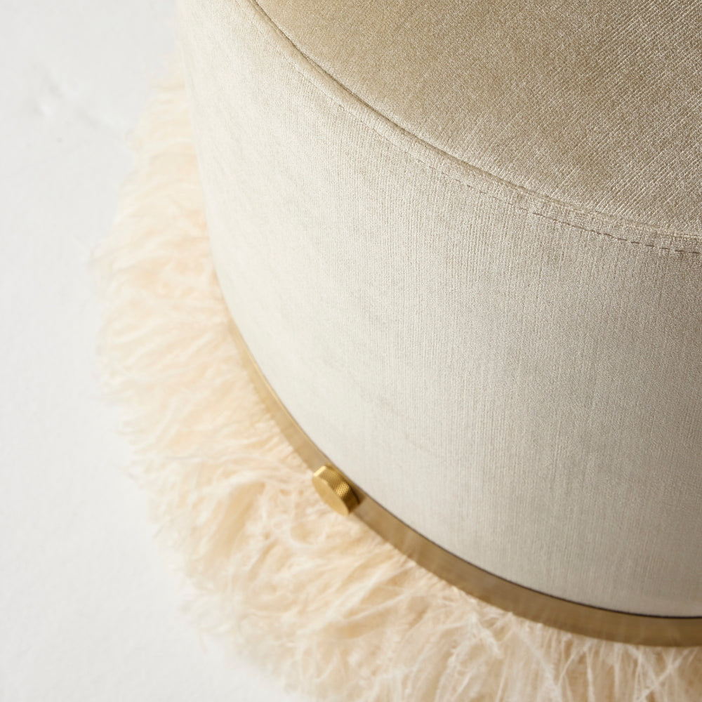 Ostrich Fluff Pouf