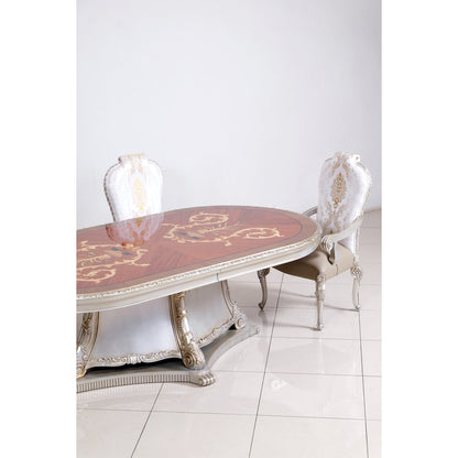 Oval Mahogany Wood Dining Table