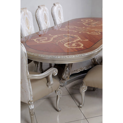 Oval Mahogany Wood Dining Table