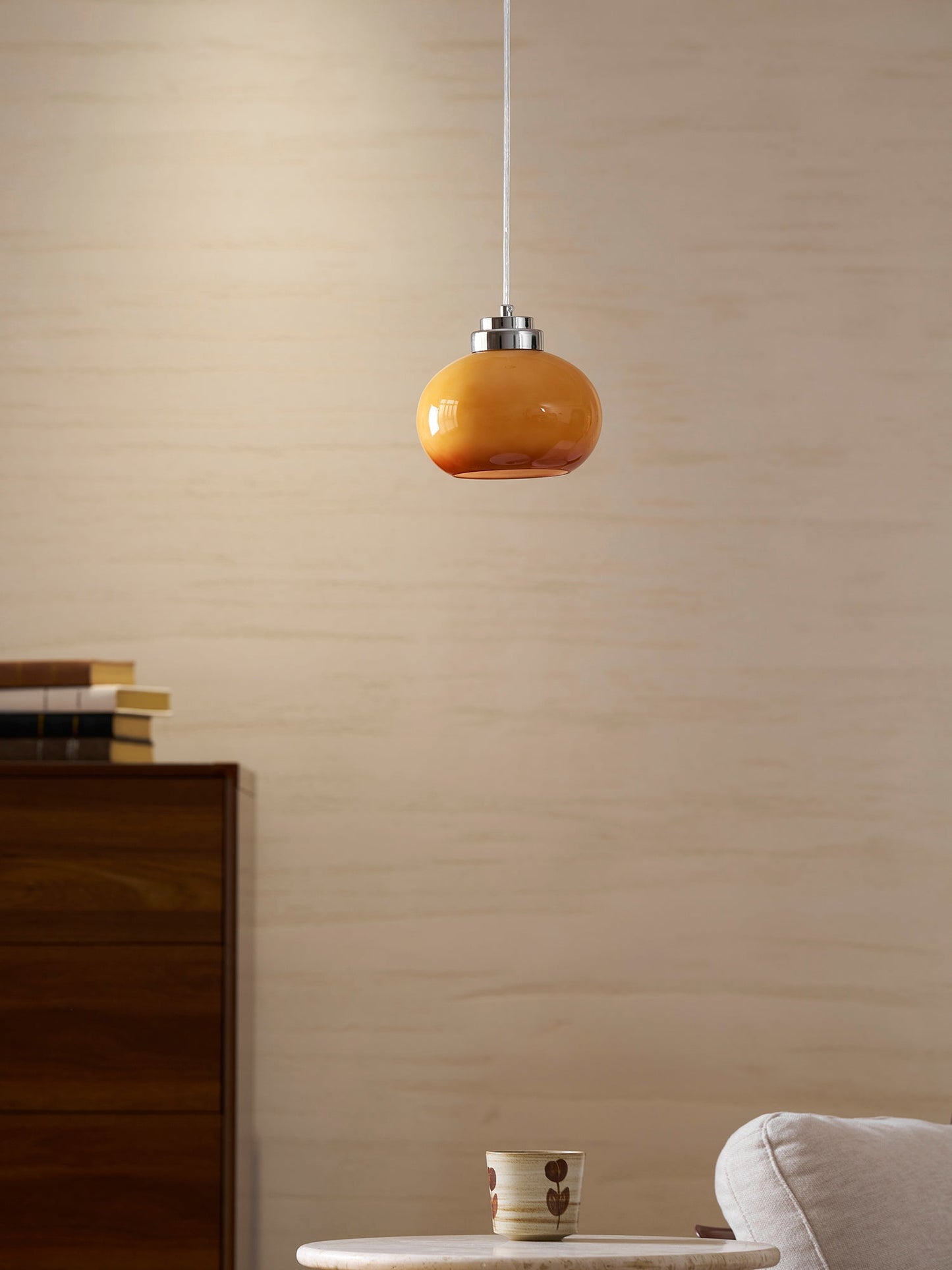 Oval Persimmon Pendant Light