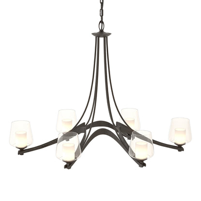 Oval Ribbon 6 - Light Shaded Classic/Traditional Chandelier
