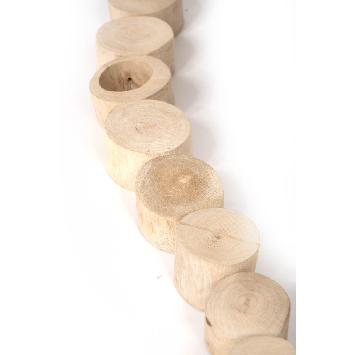 Oval Wood Chandelier - Ombr茅 finish