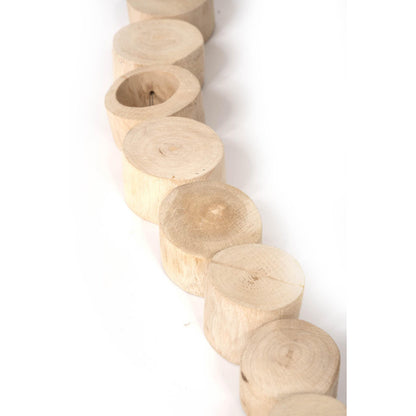 Oval Wood Chandelier - Ombr茅 finish