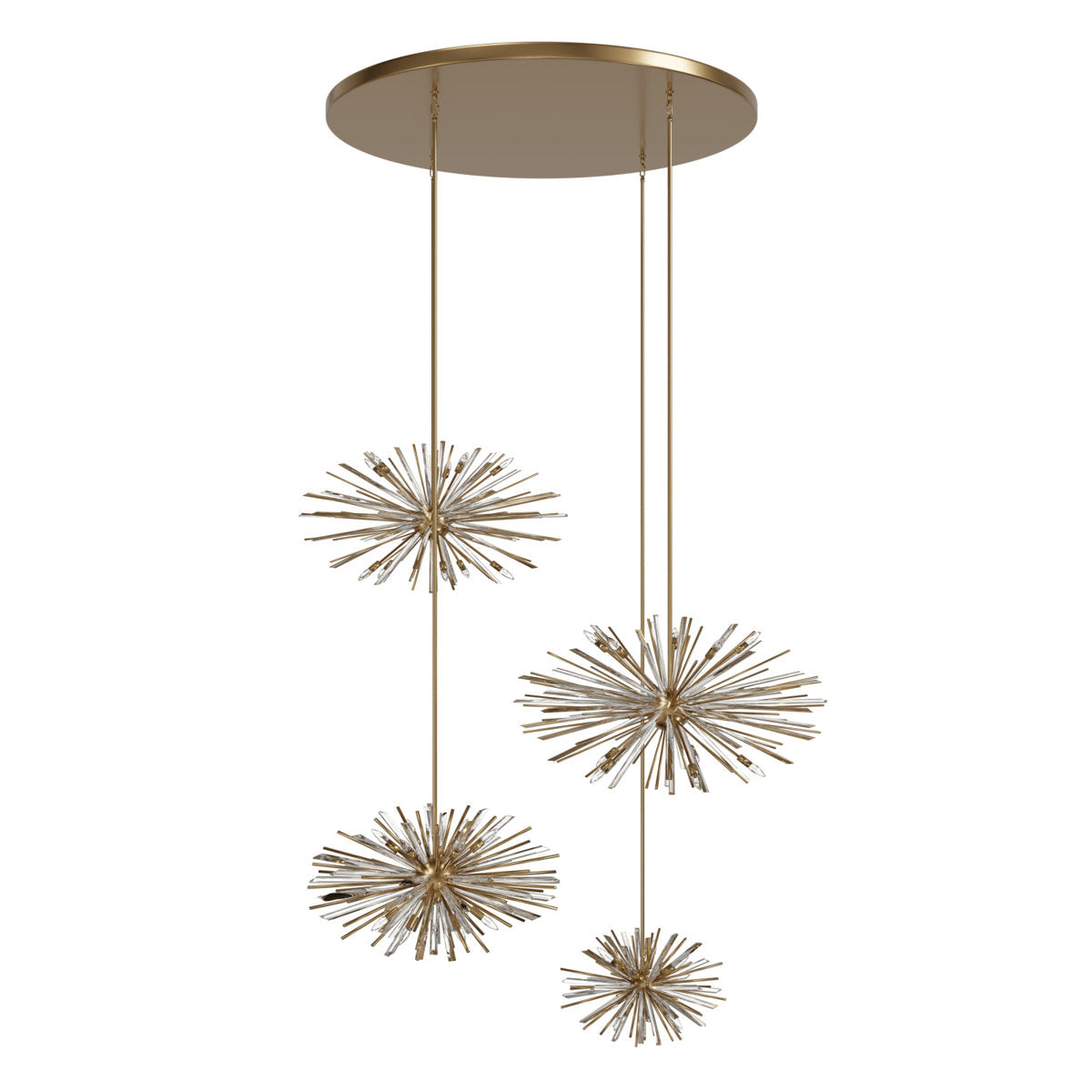 Palisades Ave. Metal And Crystal Chandelier