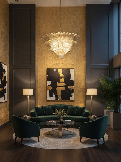Palm Grove Glass Chandelier