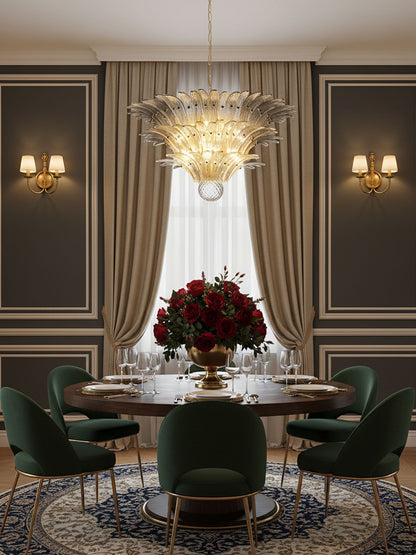 Palm Grove Glass Chandelier