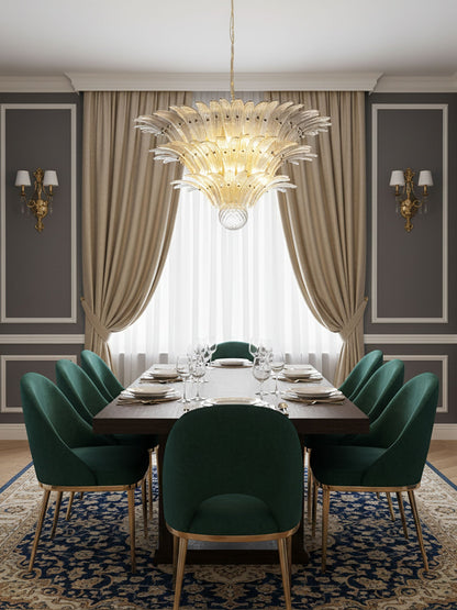 Palm Grove Glass Chandelier