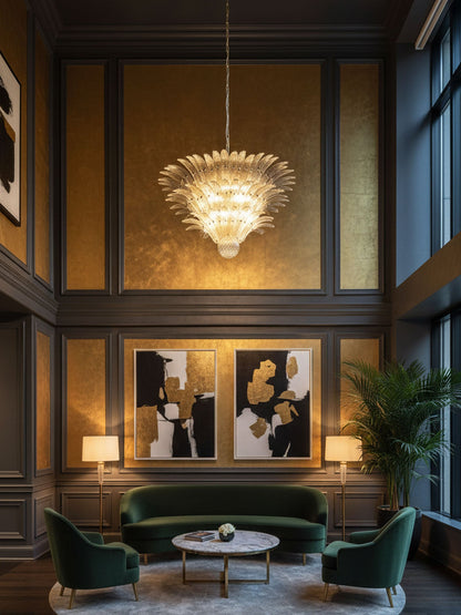Palm Grove Glass Chandelier