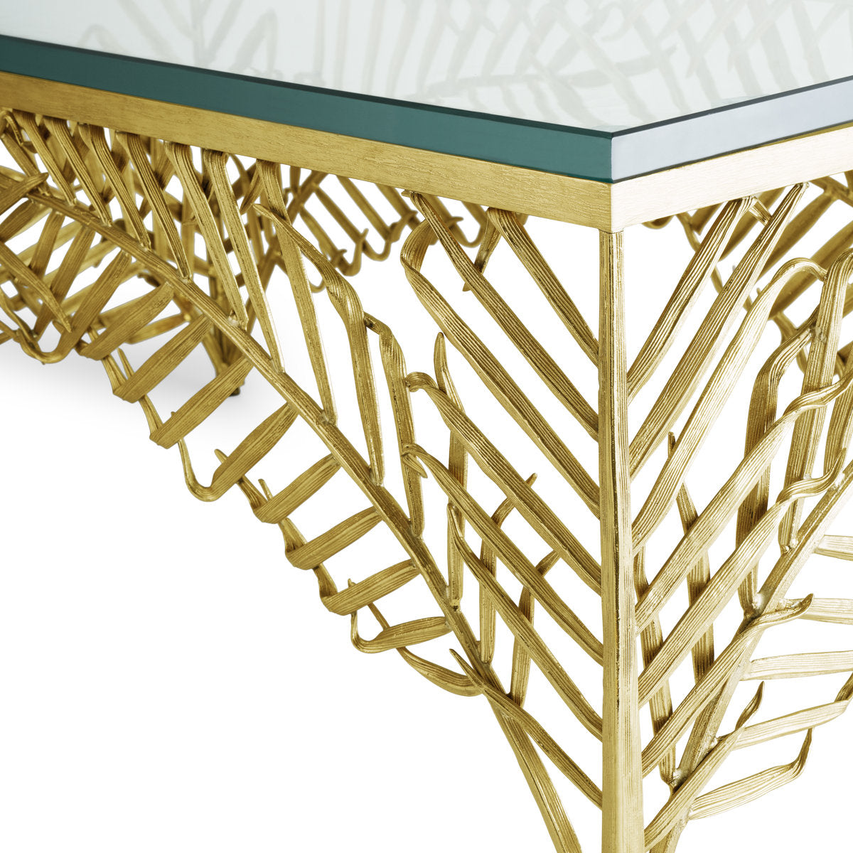 Palm Glass Coffee Table