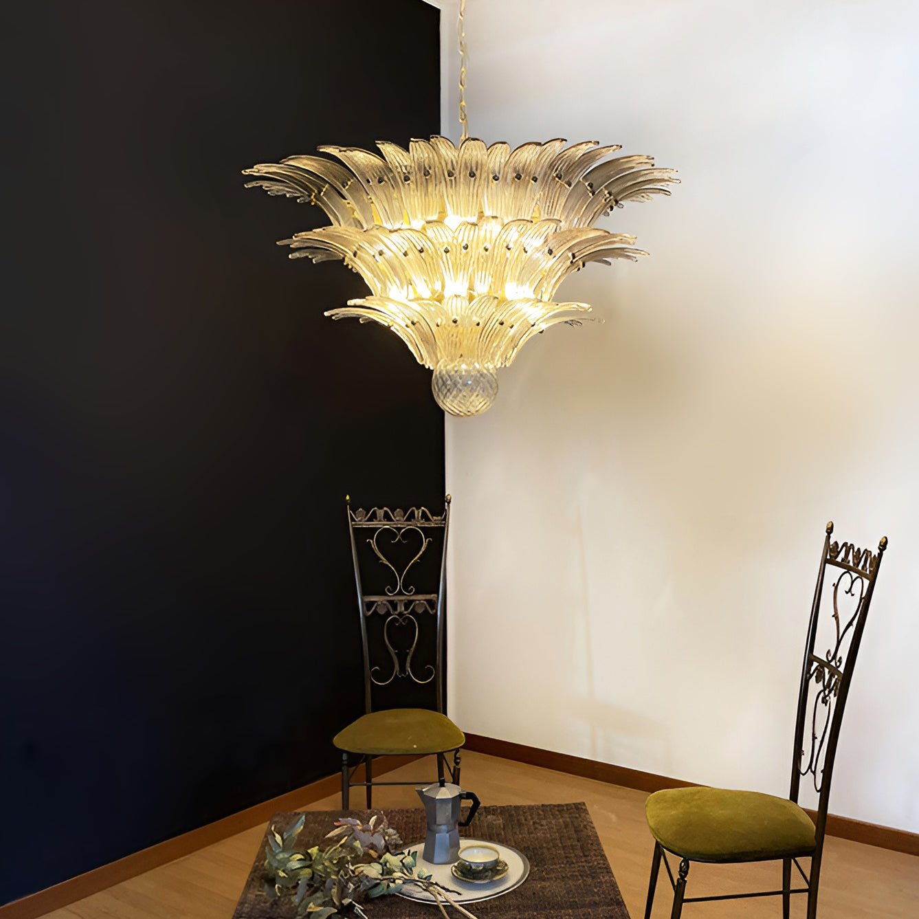 Palm Grove Glass Chandelier