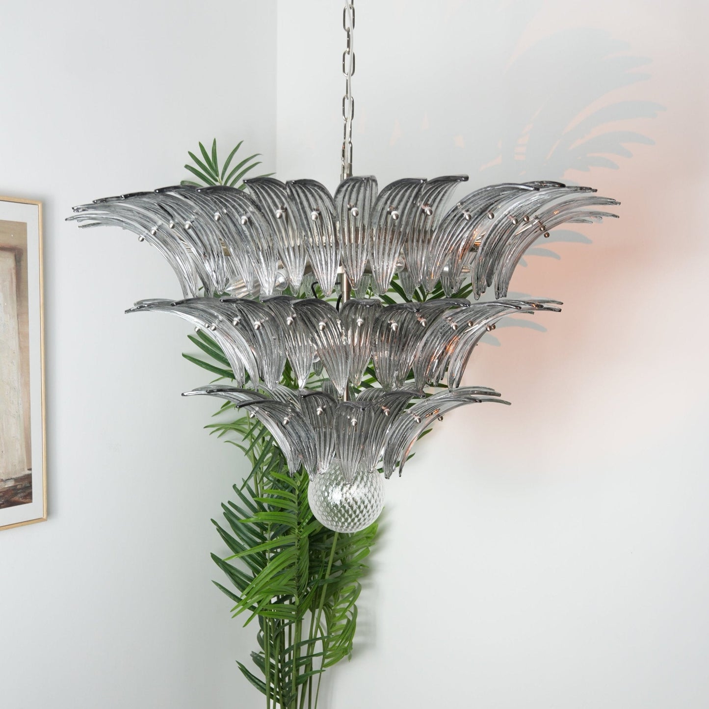 Palm Grove Glass Chandelier