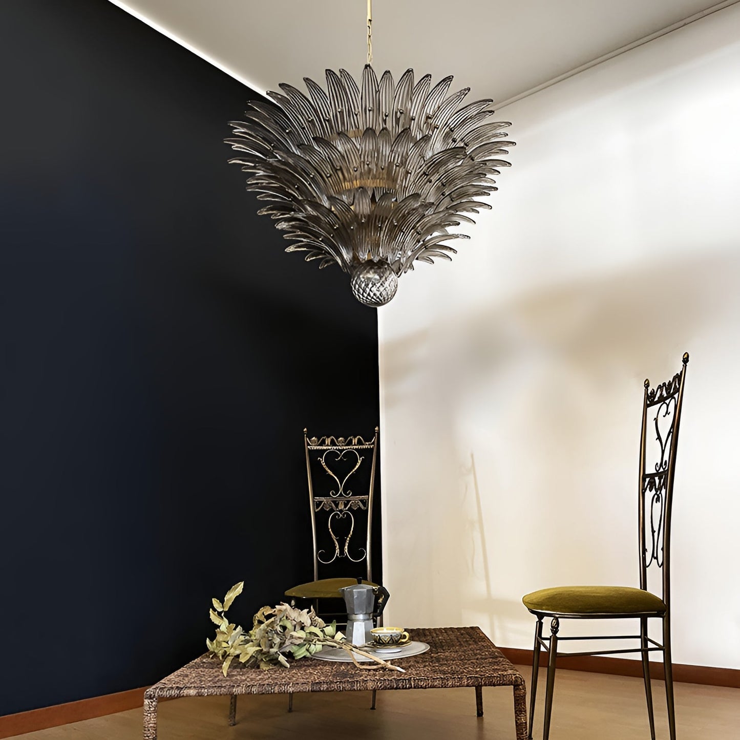 Palm Grove Glass Chandelier