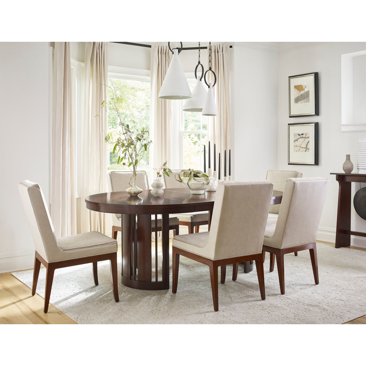 Park Slope Extendable Solid Wood Pedestal Dining Table