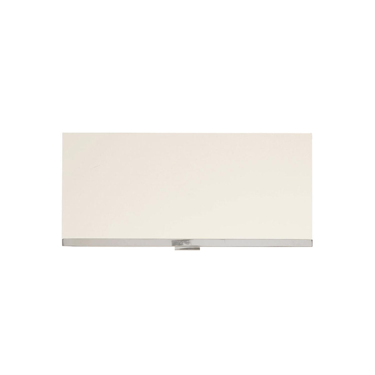 Parkhurst 2 - Drawer Stainless Steel Nightstand in Sheen White Lacquer/Silver Leaf