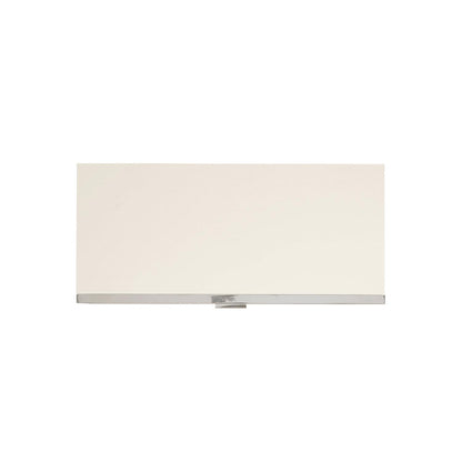 Parkhurst 2 - Drawer Stainless Steel Nightstand in Sheen White Lacquer/Silver Leaf