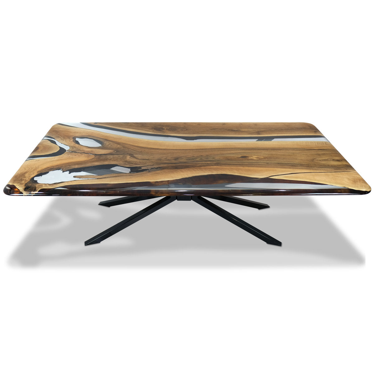 Parthenope Walnut Wood Dining Table
