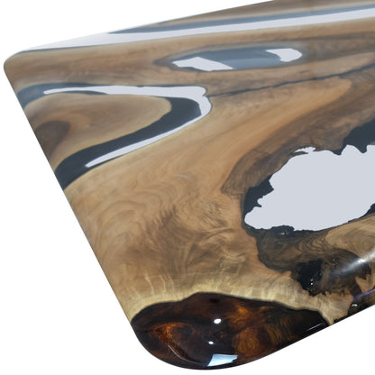 Parthenope Walnut Wood Dining Table