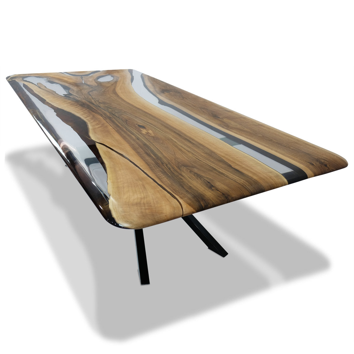 Parthenope Walnut Wood Dining Table