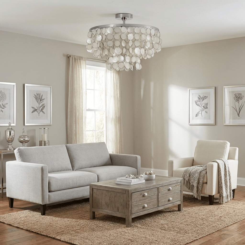 Pearl Shell Ceiling Lamp