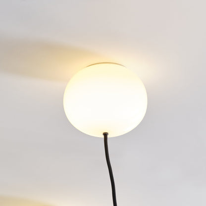 Peter Bristol Helium 5-light extra large LED chandelier in matte black finish with glass shades