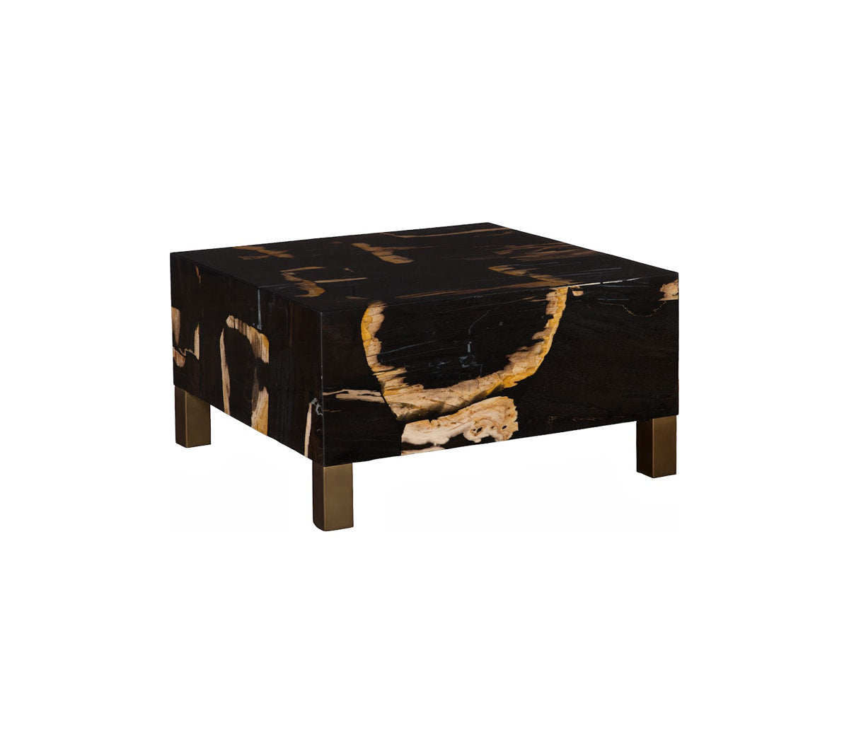 Petramosaic Coffee Table, With Brass Legs